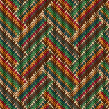 Knitted Seamless Fabric Pattern Stock Illustration