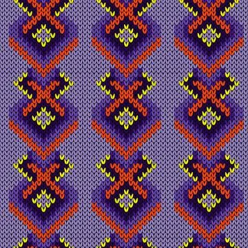 Knitted seamless geometric pattern Stock Illustration
