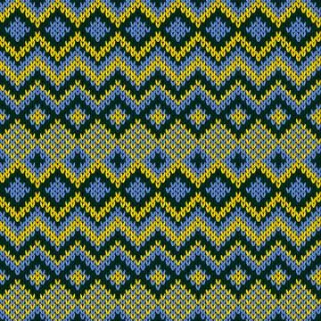 Knitted seamless ornamental pattern Stock Illustration