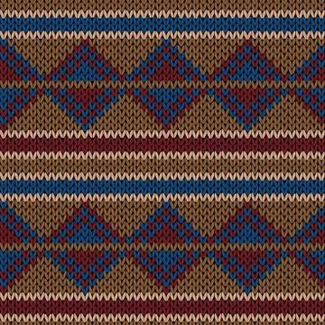 Knitted seamless ornamental pattern Stock Illustration