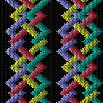Knitted seamless with ornamental pattern イラスト素材