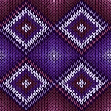 Knitted Seamless Ornate Pattern Stock Illustration