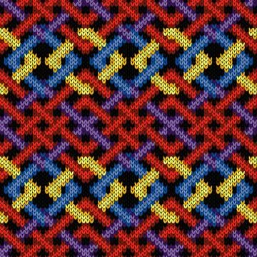 Knitted seamless ornate pattern Stock Illustration
