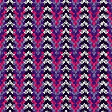 Knitted seamless ornate pattern Stock Illustration