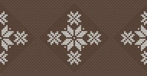 Knitted seamless pattern background vector illustration Illustrazione stock