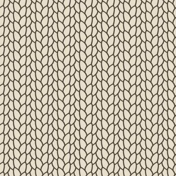 Knitted seamless pattern Stock Illustration