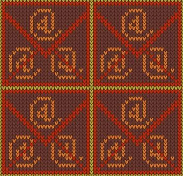 Knitted seamless pattern. Stock Illustration