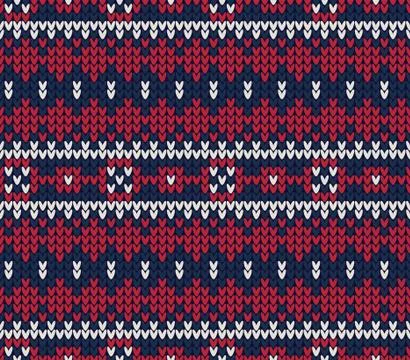 Knitted seamless pattern. Stock Illustration