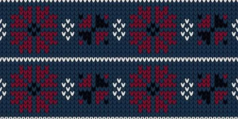 Knitted seamless pattern. Stock Illustration