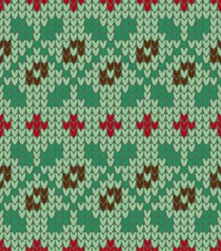 Knitted seamless pattern. Stock Illustration