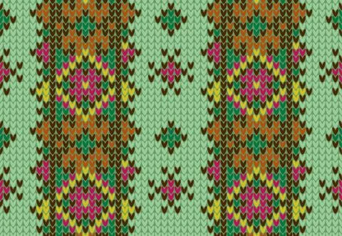 Knitted seamless pattern. Stock Illustration