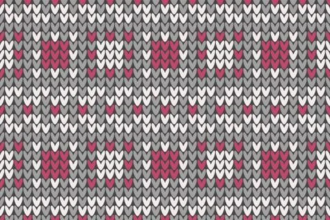 Knitted seamless pattern. Stock Illustration