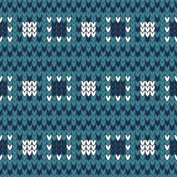 Knitted seamless pattern. Stock Illustration