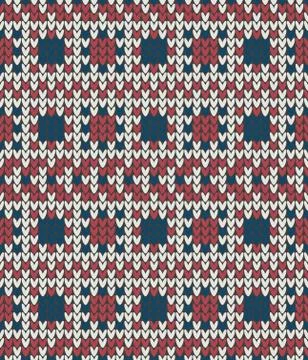 Knitted seamless pattern. Stock Illustration