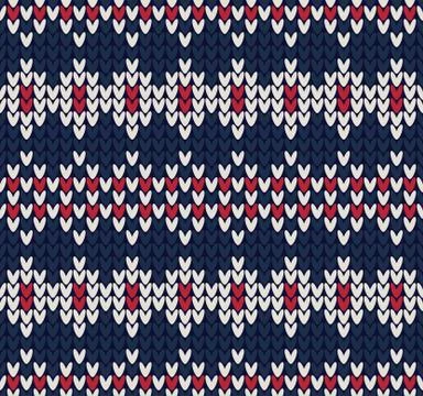 Knitted seamless pattern. Stock Illustration