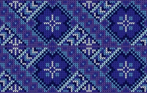 Knitted seamless pattern. Stock Illustration