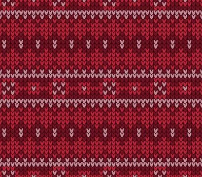 Knitted seamless pattern. Stock Illustration