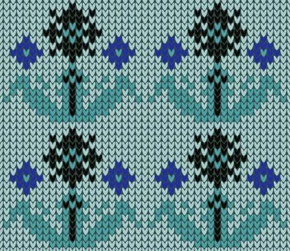 Knitted seamless pattern. Stock Illustration