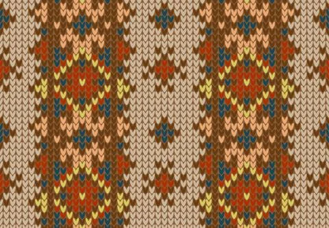 Knitted seamless pattern. Stock Illustration