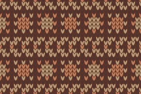 Knitted seamless pattern. Stock Illustration