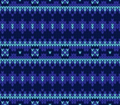 Knitted seamless pattern. Stock Illustration