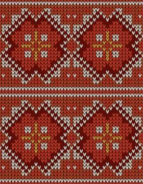 Knitted seamless pattern. Stock Illustration