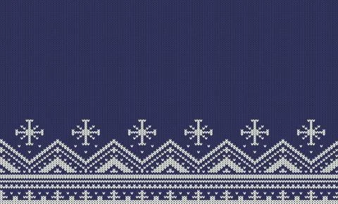 Knitted seamless pattern Illustrazione stock