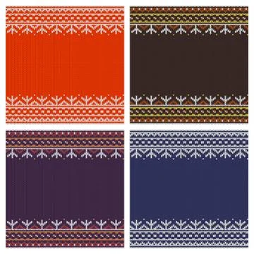 	Knitted seamless pattern Stock Illustration