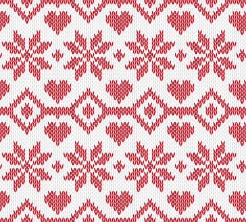 Knitted seamless pattern Stock Illustration