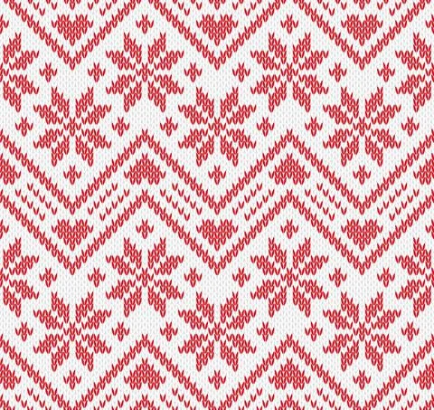 Knitted seamless pattern Stock Illustration