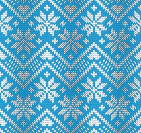 Knitted seamless pattern Stock Illustration