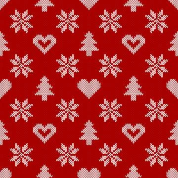 Knitted seamless pattern Stock Illustration