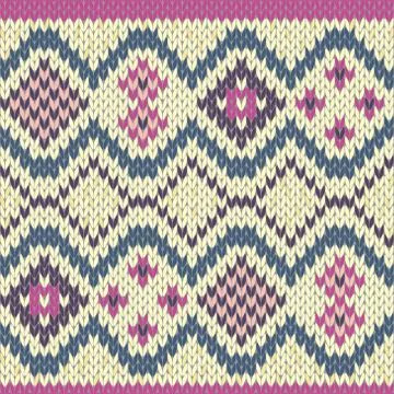 Knitted Seamless Pattern mainly in light grey Illustrazione stock