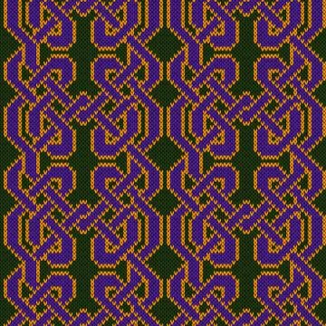 Knitted seamless twisted pattern Stock Illustration