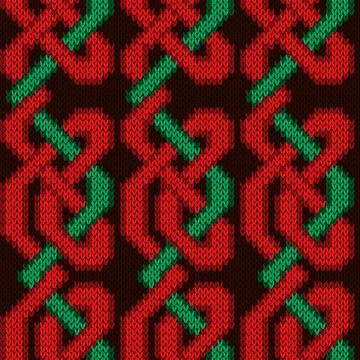 Knitted seamless vector ornament Stock Illustration