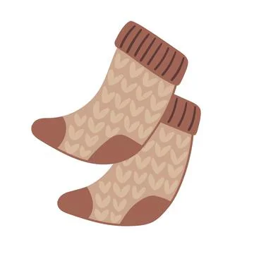 Knitted Socks. Vector Stock Illustration