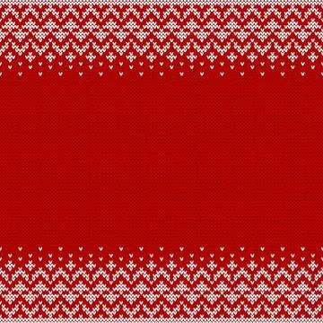 Knitted sweater background with copyspace. Vector seamless pattern. Stock Illustration