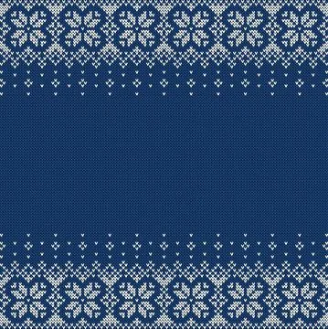 Knitted sweater background with copyspace. Vector Christmas pattern. Stock-Illustration