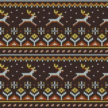 Knitted sweater pattern Stock Illustration