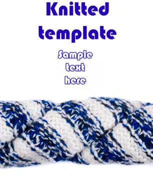 Knitted template Stock Photos
