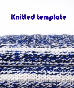 Knitted template Stock Photos