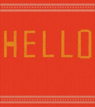 Knitted text Stock Illustration