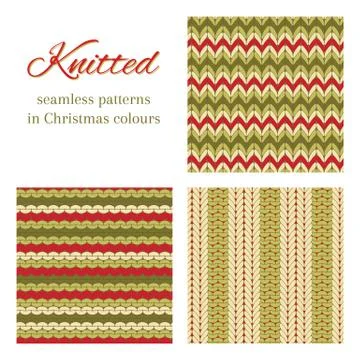 Knitted vector backgrounds Illustrazione stock