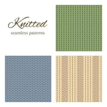 Knitted vector backgrounds Illustrazione stock