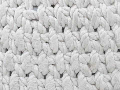 Knitted white material Stock Photos