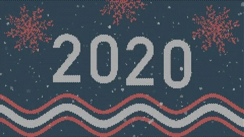Knitted Winter Background. Loop Animation Stock Footage 120775692