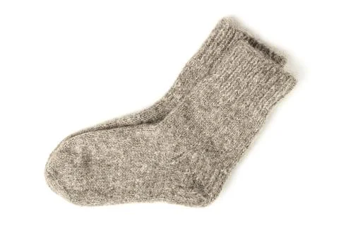 Knitted wool socks Stock Photos
