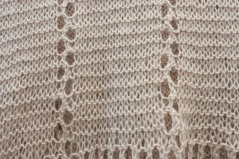 Knitted wool texture. Knitted pattern, air loops. Stock Photos