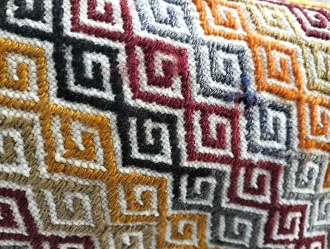 Knitted woolen fabric as a background Stock Photos
