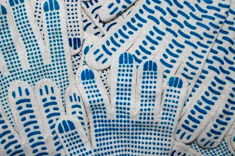 Knitted working gloves Stock Photos